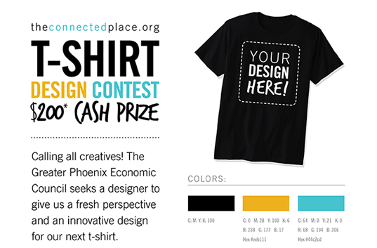 Greater Phoenix Economic Council is looking for someone to help design a t-shirt