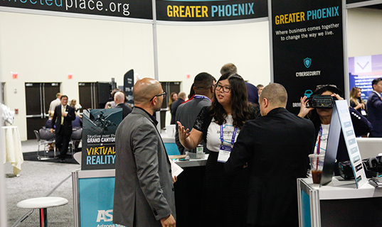 Greater Phoenix Economic Council (GPEC) exhibited a large free-standing booth at the SelectUSA Summit, showcasing the region’s People, Place and Technology assets.