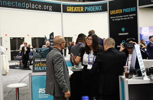 Greater Phoenix Economic Council (GPEC) exhibited a large free-standing booth at the SelectUSA Summit, showcasing the region’s People, Place and Technology assets.