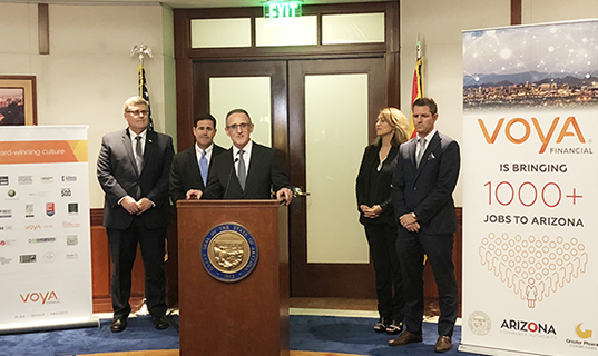 Voya Financial announced today that it will open a new office in the metro Phoenix, Arizona area and bring more than 1,000 jobs to the Phoenix area.
