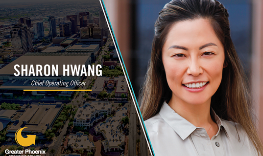 The Greater Phoenix Economic Council (GPEC) is pleased to announce the hiring of Sharon M. Hwang as Chief Operating Officer.  In this role, Hwang oversees daily operations of GPEC and prioritizes initiatives and projects for the organization.