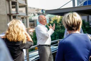 The City of Phoenix's Community and Economic Development Department led a walking tour of the northern portion of PHX Core for our Ambassadors, stopping at 11 innovative hubs in Downtown Phoenix.