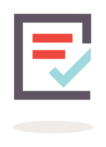 Icon of a document with a check mark