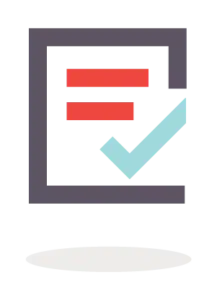 Icon of a document with a check mark