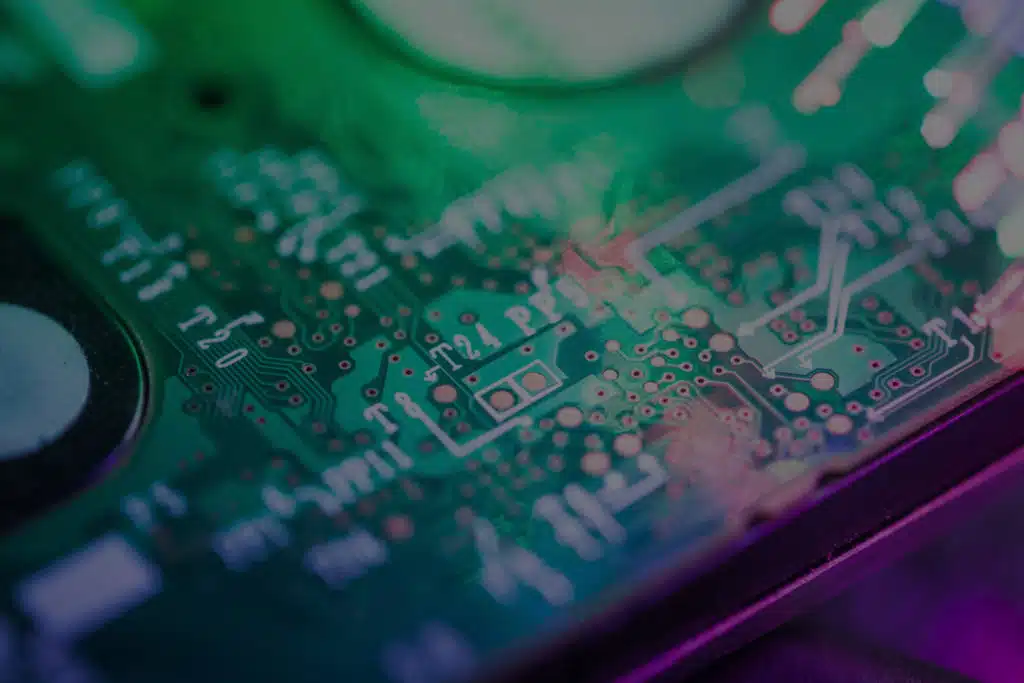 close-up photograph of semiconductor chip