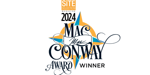 Site Selection's 2024 Mac Conway Award emblem.