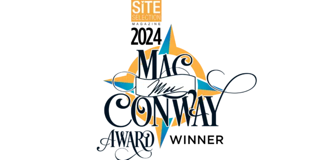 Site Selection's 2024 Mac Conway Award emblem.
