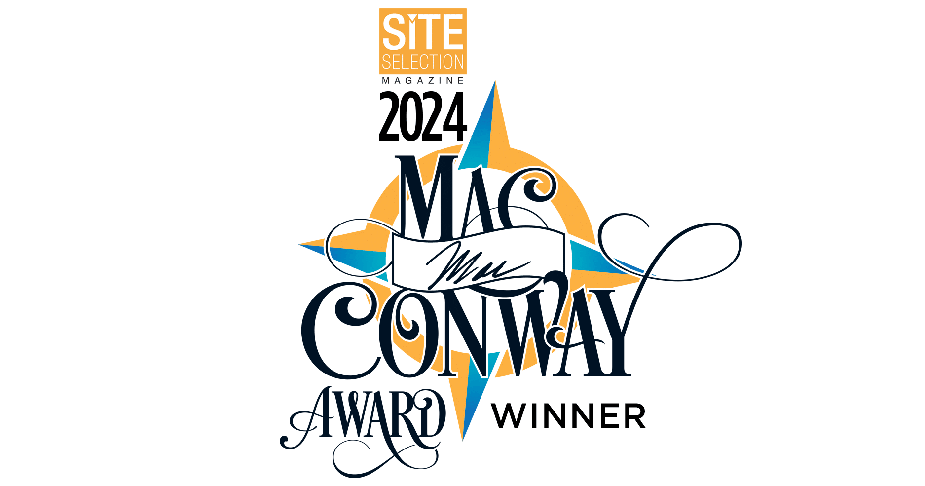 Site Selection's 2024 Mac Conway Award emblem.