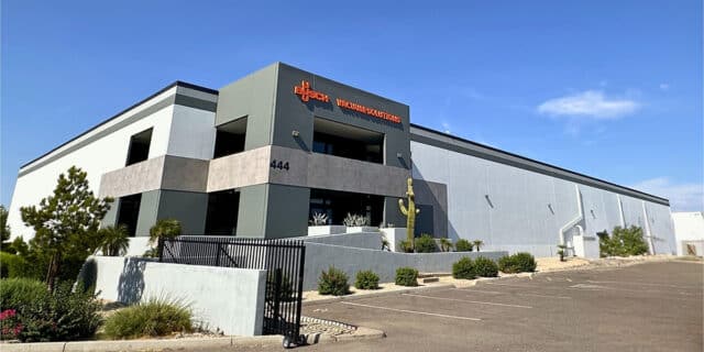 A building with an orange Busch Vacuum logo.