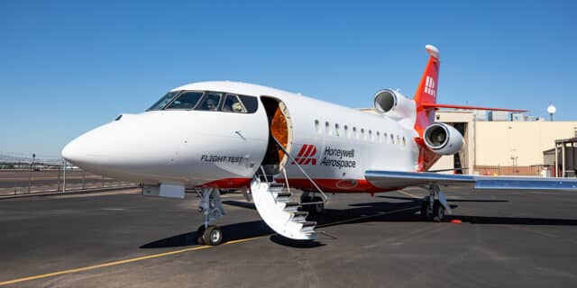 An airplane at a Phoenix hangar.