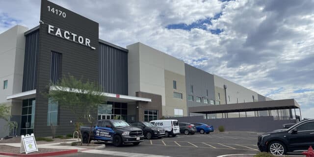 A photo of the exterior of the newly opened Factor facility