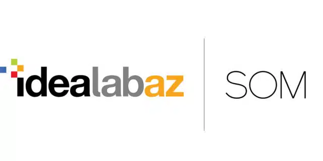 idealabaz and SOM logos separated by a thin black line.